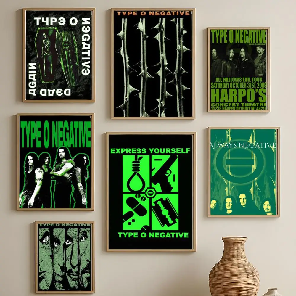popular Type O Negative Poster Versatile HD Waterproof Wall Art Self-Adhesive Decor for Any Space Ideal Gift