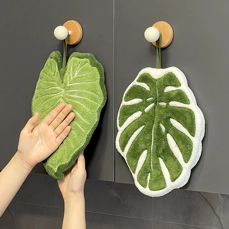 Creative Hand Towel Handkerchief Kitchen Towels Super Absorbent Towel Hanging Cleaning Cloth Bathroom Kitchen Accessories