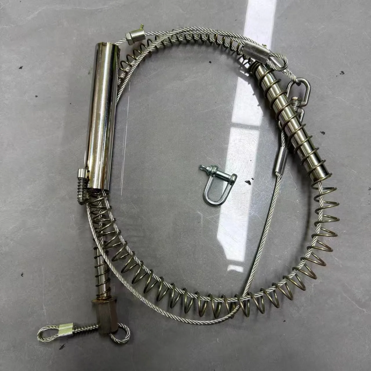 1PC  Section Double Steel Wire Stronger Spring Replacement With Nuts Wire Rope For the Wild Boar Trap Fox Trap Rabbit Trap