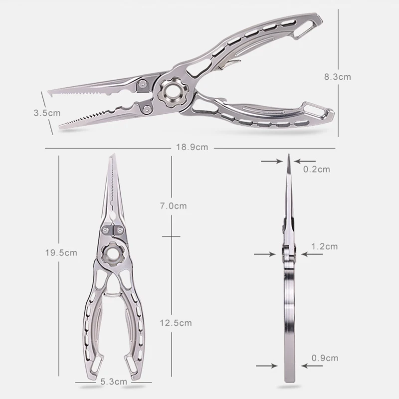 Imagem -06 - Alicate de Pesca Multifuncional Removedor de Gancho Ferramenta de Corte para Inverno Aço Tungstênio Titânio Removedor de Linha de Peixe Alta Qualidade