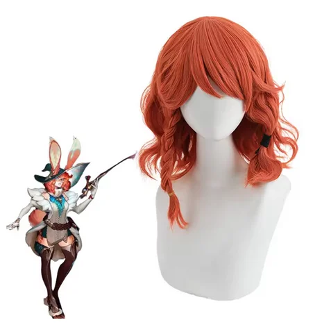 

wig Synthetic Hair Game LOL Aurora Cosplay Wig Champion The Witch Between Worlds Aurora Battle Bunny Heat Resistant Hair
