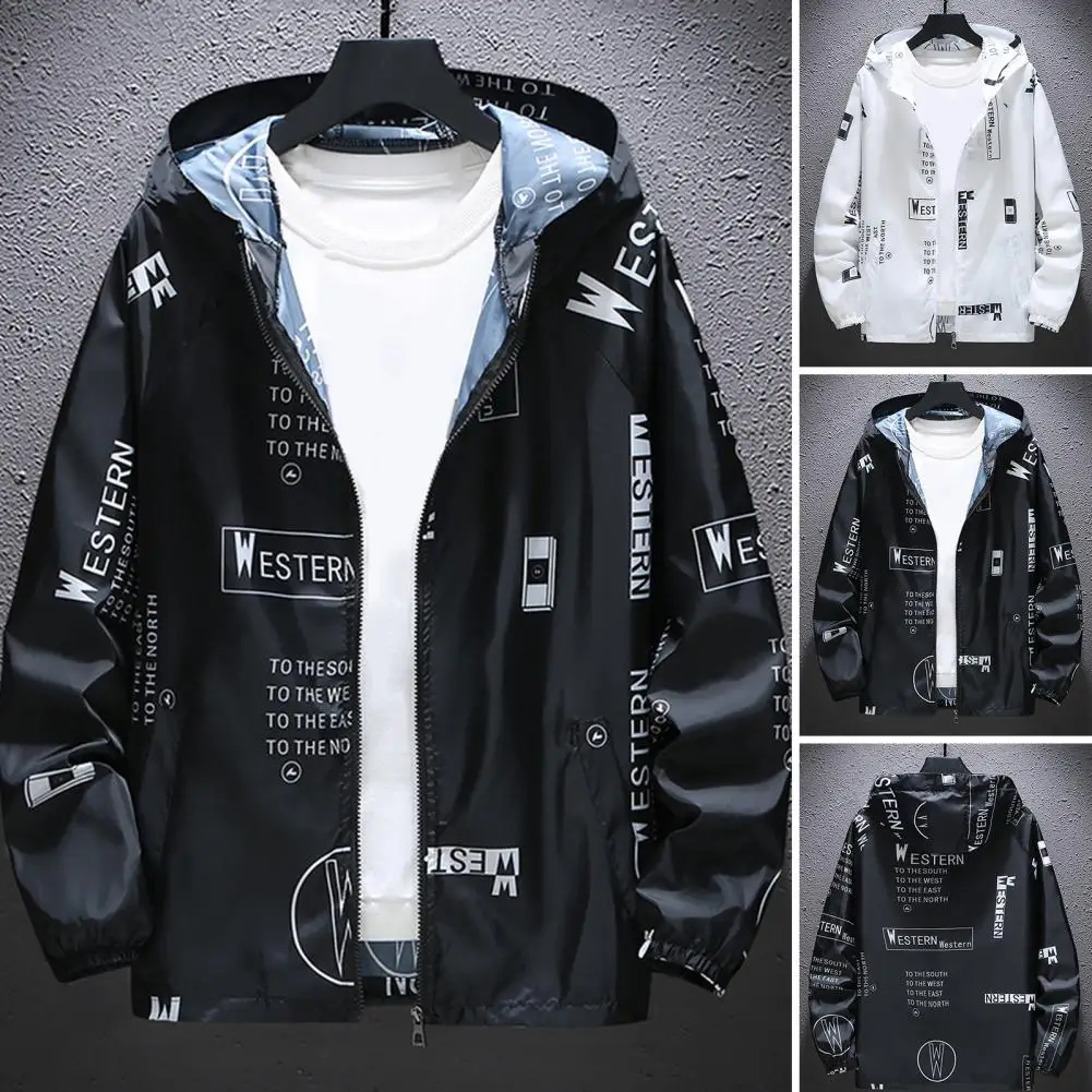 Stylish Casual Jacket  Anti-UV Comfortable Wearing Men Jacket  Wear-resistant Men Jacket