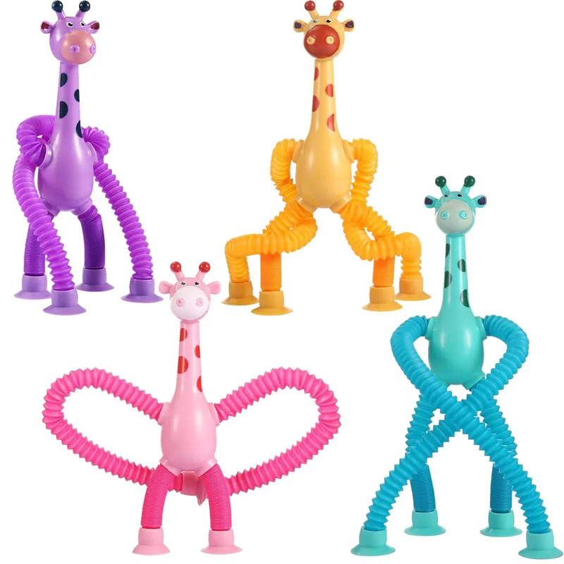 

Телескопическая игрушка-жираф на присоске для снятия стресса, сенсорная игрушка для снятия тревоги при СДВГ, для путешествий на самолете и в автомобиле, забавный подарок для мальчиков и девочек на Пасху