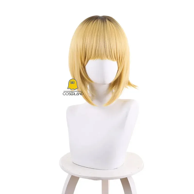 Mem-Cho شعر مستعار تأثيري أنيمي Oshi No Ko Me-san قصيرة شقراء شعر أسود قرون الشيطان B-Komachi النساء ملحق هالوين الدعائم الطرف