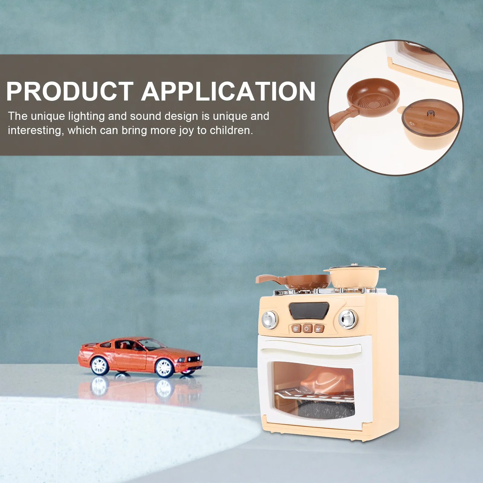 

1Pcs Simulated Oven Plaything for Kids Creative Mini Baking Machine with Light Sound Effects Educational Children Plaything