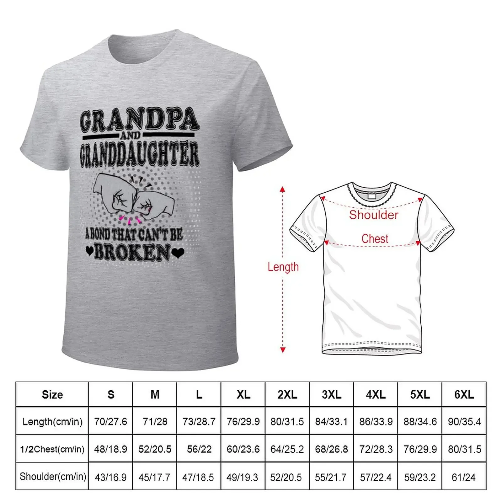 Grandpa And Granddaughter A Bond That Can't Be Broken T-Shirt plus size tops oversizeds customs oversized t shirts for men