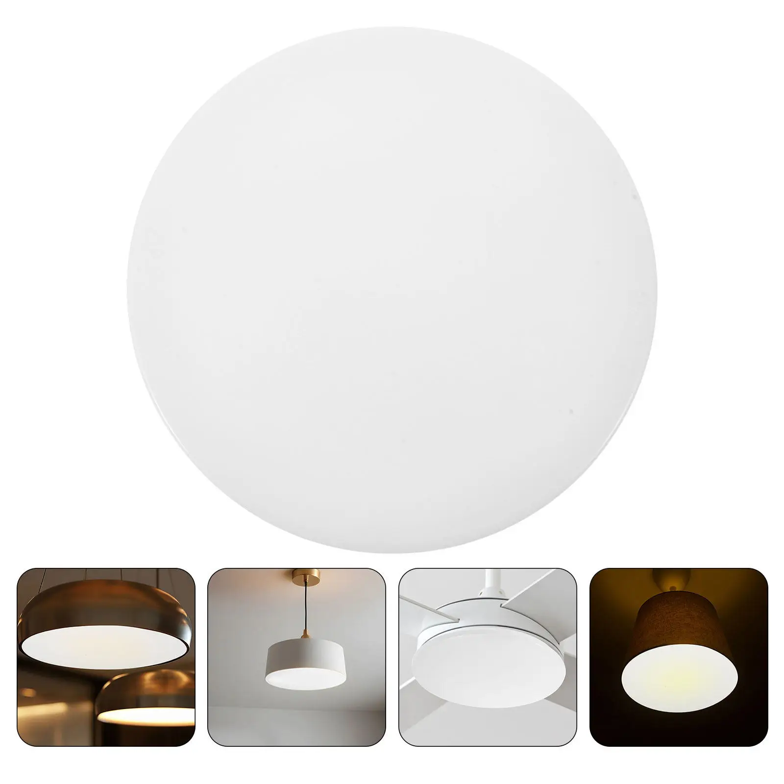 2Pcs Acrylic Ceiling Fan Light Lampshade Replacement Soft Diffused Lighting Cover for Living Room Bedroom Quiet Fan Light