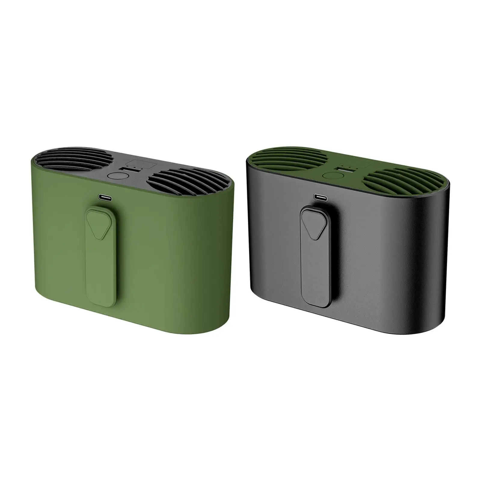 مروحة شخصية بفتحات تهوية مزدوجة ، شحن يو إس بي ، أيدي مجانية للعمل في الهواء الطلق ، الغرض ، 4 سرعات قابلة للتعديل ، متعددة الخصر