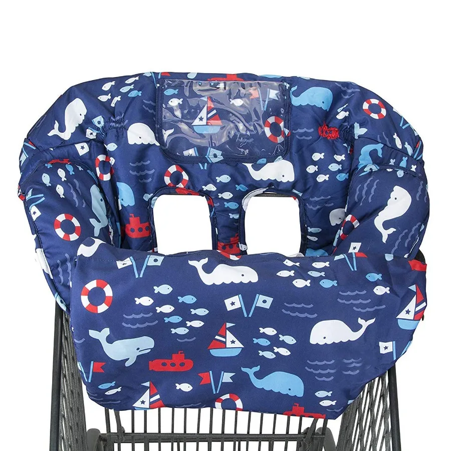 Carrito de compras 2 en 1 y funda para silla alta para bebé con diseño acolchado, estilo portátil Fold'n Roll, incluye bolsa de transporte gratis, Ideal para