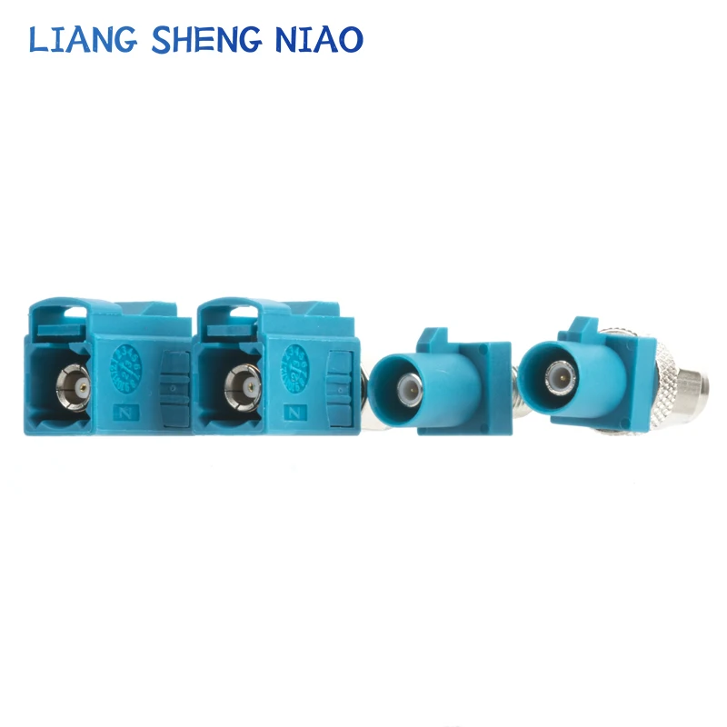 10pcs NEW Fakra Z to SMA Adapter 50 Ohm Blue Fakra C Female Jack to SMA Male Plug Straight Adapter Fits all types of FAKRA plugs