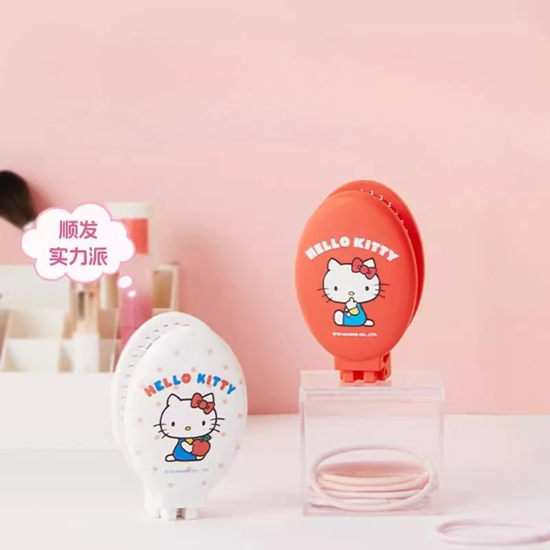 

Hello Kitty 2-in-1 Portable Folding Mirror Comb, Cute and Mini Design, Practical for Travel, A Mirror Comb Gift for Girls