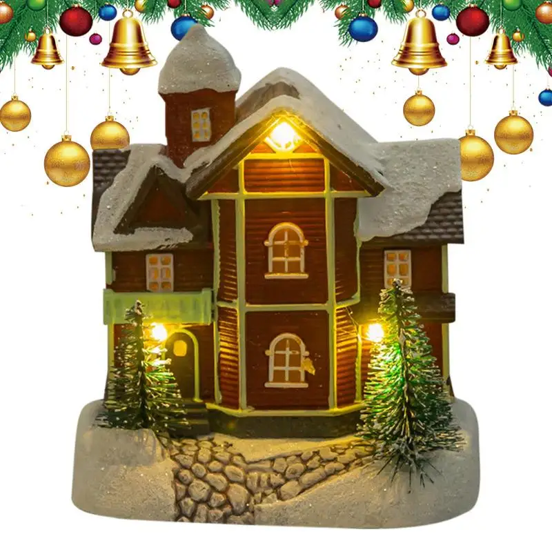 

Christmas Decoration Houses Christmas Village Decor Houses Snow House LED Lighting Christmas House Ornament Christmas Houses