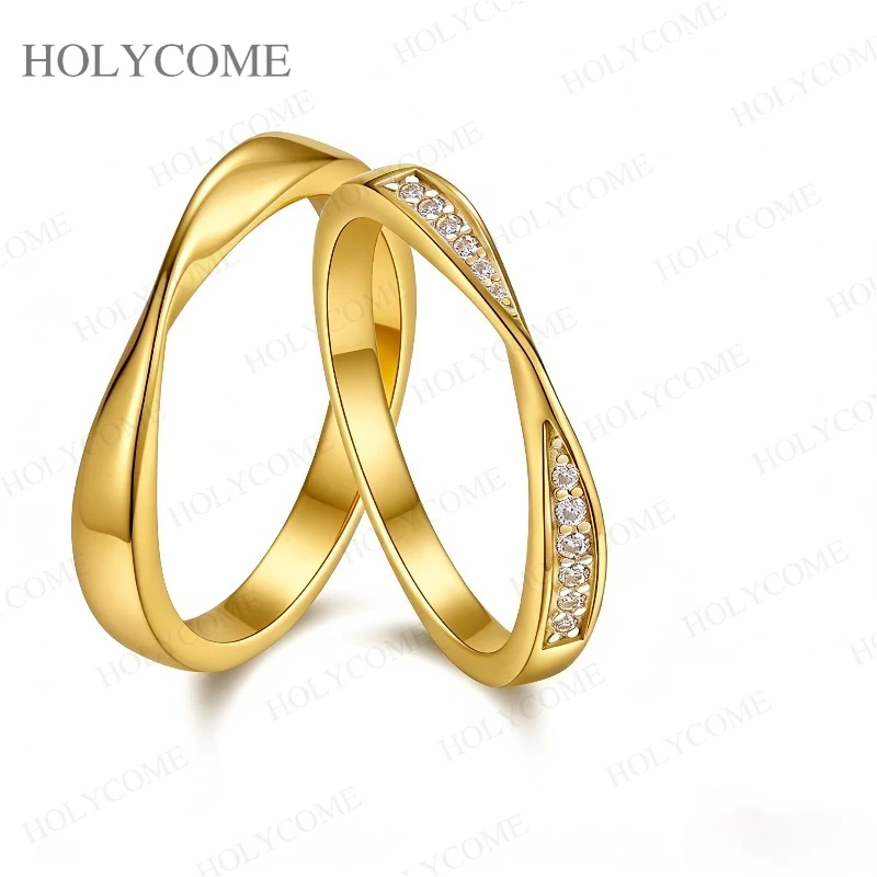 Moissanite Couple Rings 925 Sterling Silver D Color VVS1 Matching Wedding Engagement Promise Band Set for Men Women Jewelry Gift view 2