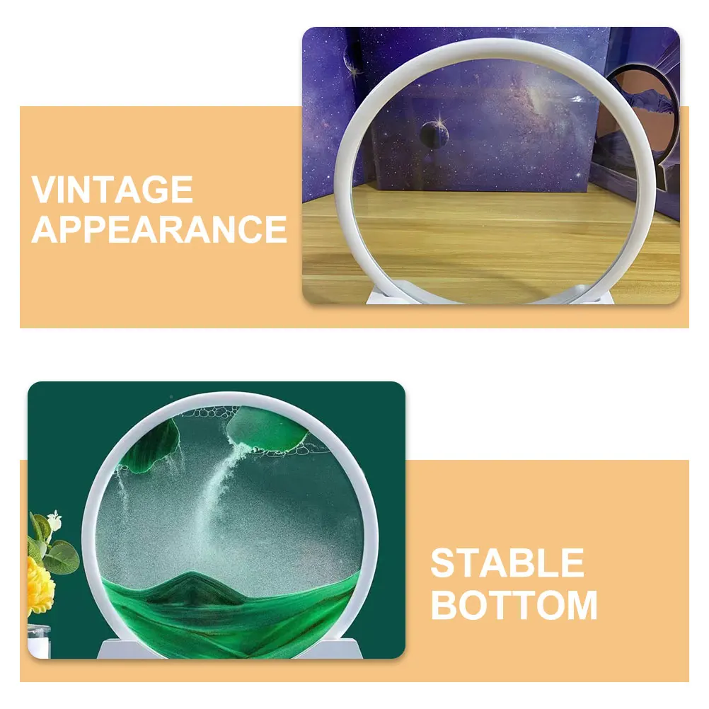 

DIY Mini Moving Sand Art Picture Frame Vintage Style Durable Decorative 3D Sand Painting Frame for Office Home