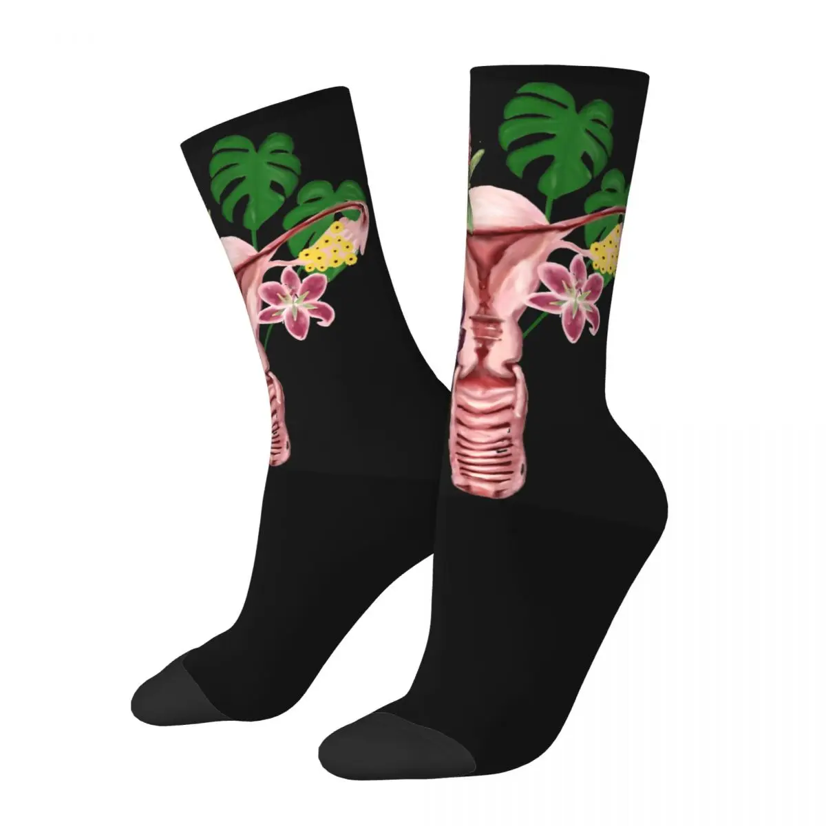 Vulva Flower Stockings Graphic Leisure Socks Autumn Anti Skid Socks Women Men Cycling High Quality Socks