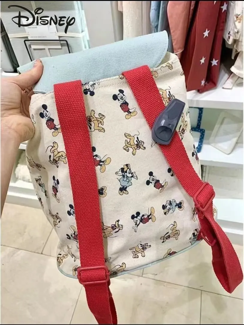 Disney-mochila de Mickey para mujer, de alta capacidad bolso de hombro, informal, versátil, multifuncional, almacenamiento para estudiantes