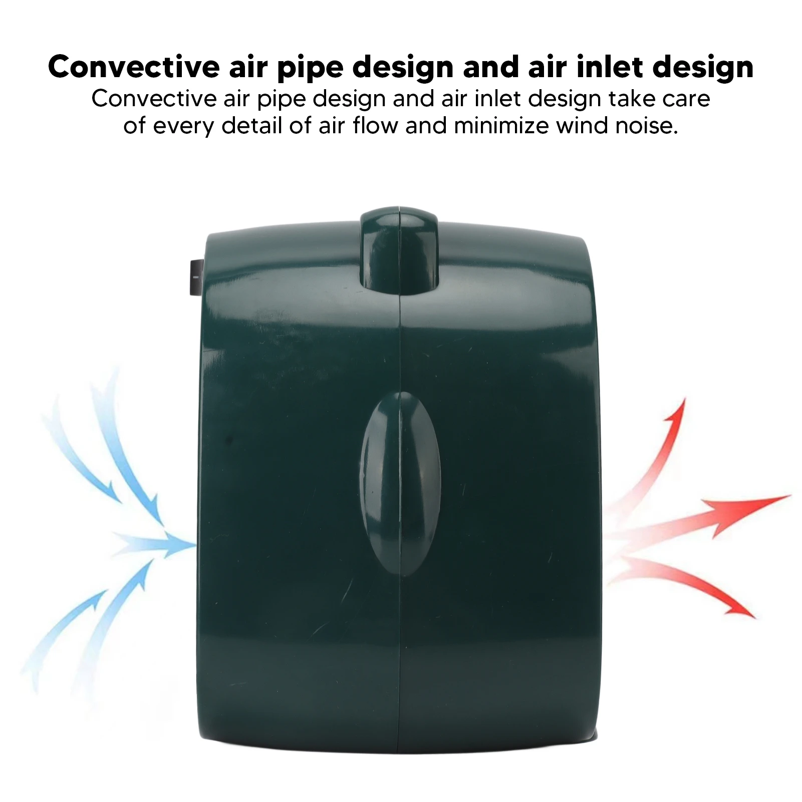 Space Heater Portable ABS 3s Fast Heating Green Switch Control Air Warmer for Home Office