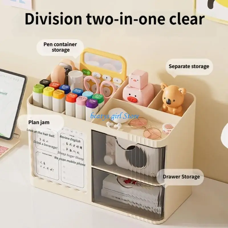 C7AB Practical Plastic Drawer Type Pencil Case For Handling Office Supplies And Enhancing Productivity