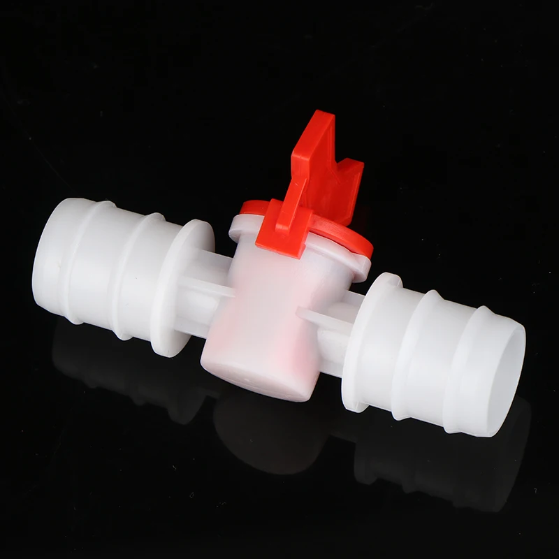 

Hose Barb Two Way Plastic Ball Valve Aquarium Garden Micro Irrigation Connector