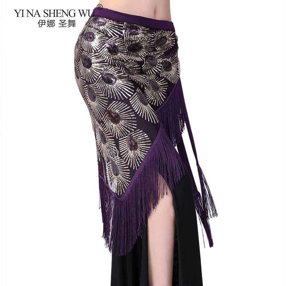 جديد الرقص الشرقي الورك رفع وشاح شرابة الترتر الورك رفع وشاح الرقص الشرقي شرابة شال حزام الرقص أداء الخصر وشاح #2