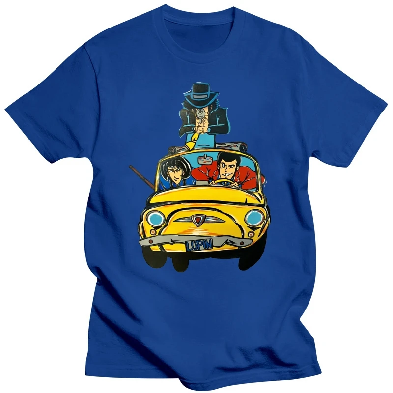 T-SHIRT LUPIN e GIGHEN JIGEN CARTOON LUPEN ANNI 80 tshirt 500 R-33 gialla