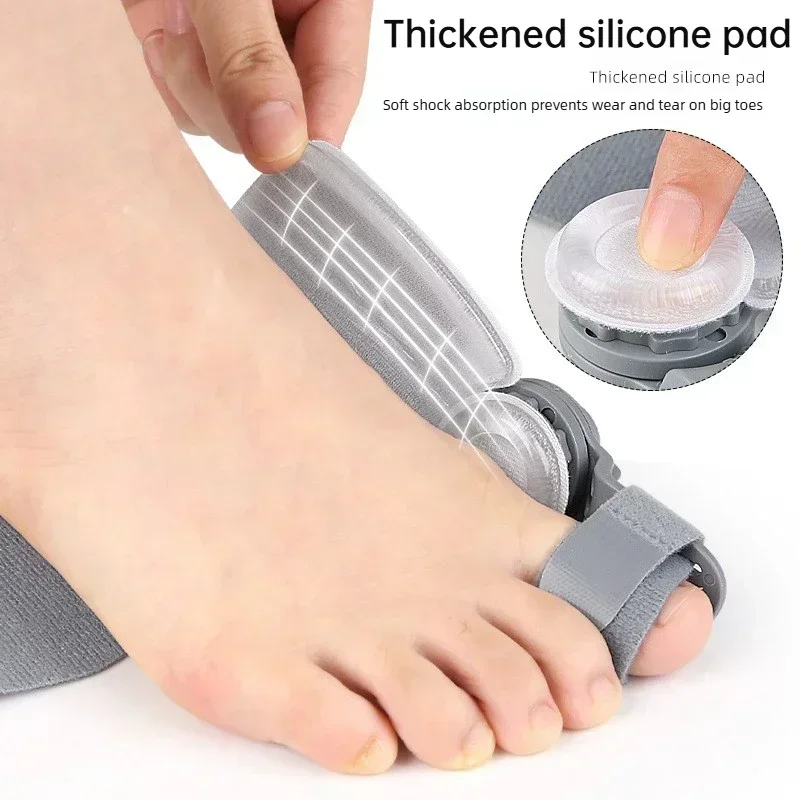 Adjustable Rotating Buckle Bunion Corrector & Big Toe Separator, Soft Anti-Friction Toe Spreader for Day and Night Use