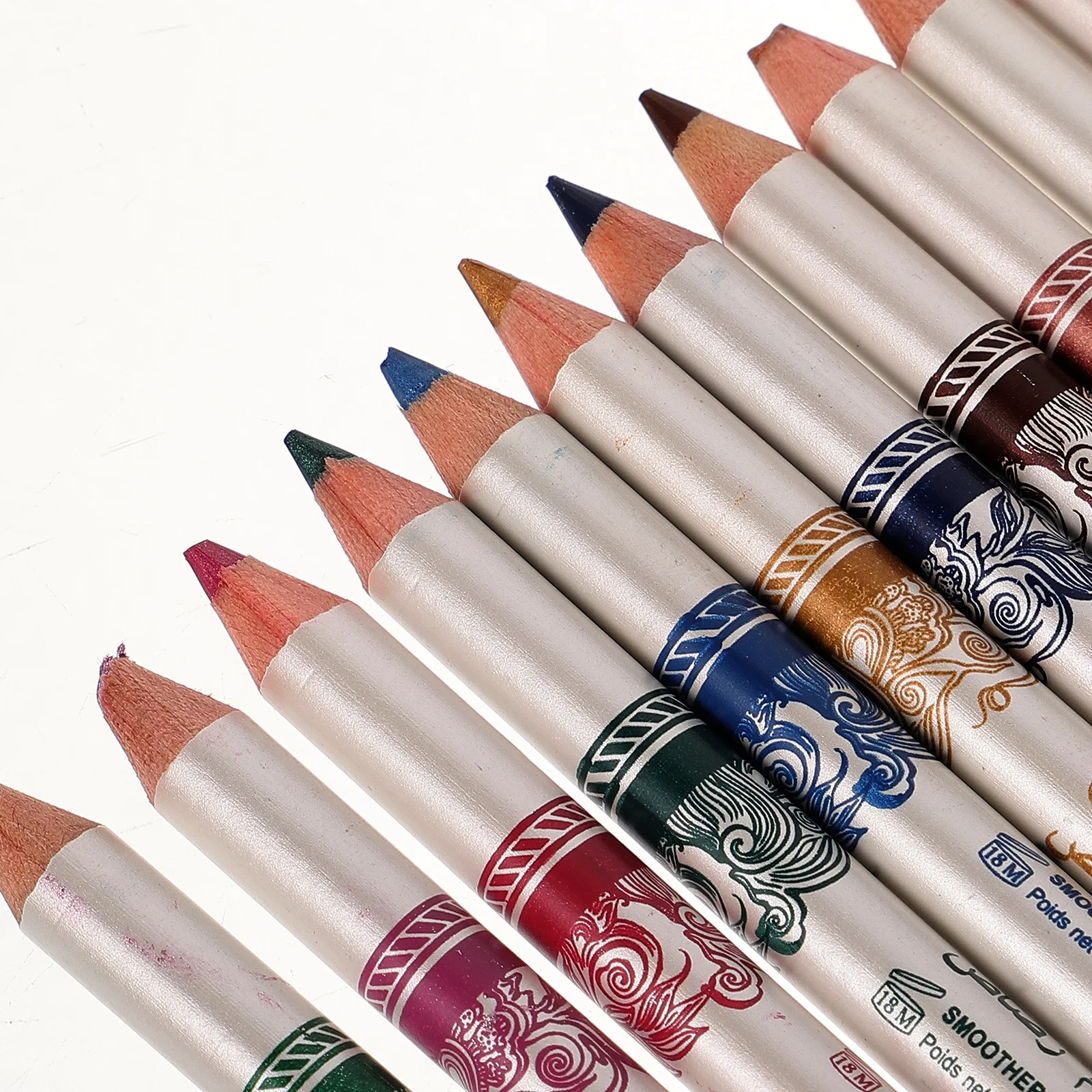 12Pcs Colorful Eyeliner Pens Waterproof Smudge Proof Makeup for Eyes Lips and Brows Fine Tip Lasts All Day Stylish Shades