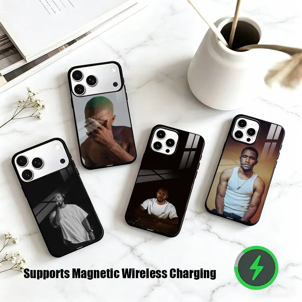 

F-Frank Singer Ocean Phone Case For iPhone17,16,15,14,13,12,11 Plus,Pro Supports Magnetic Wireless Charging