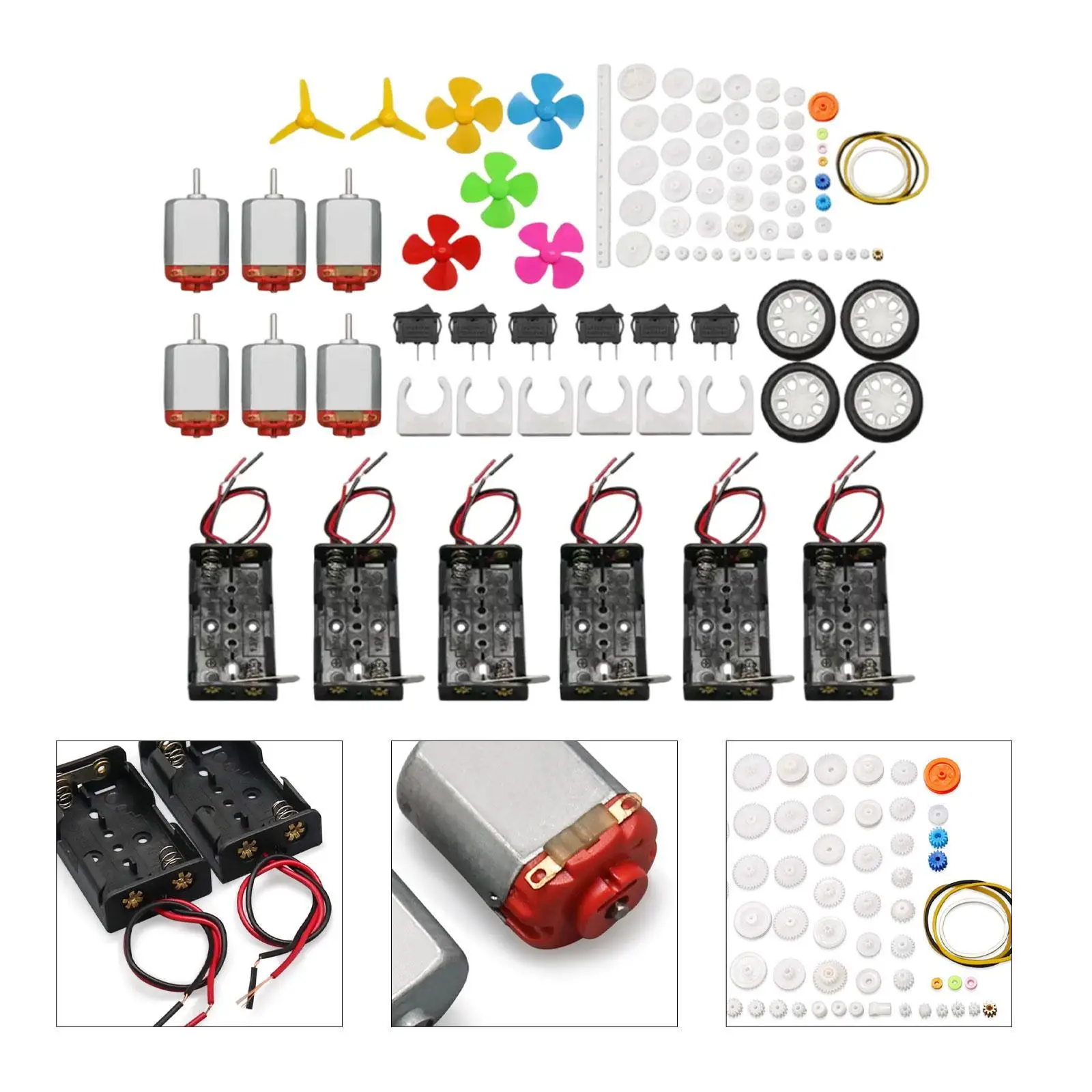 Gear Package Kits DIY Assembly Interesting Various Gear Axle Belt Bushings Gear Set Parts for Model Making Toy RC Car Car Hobby