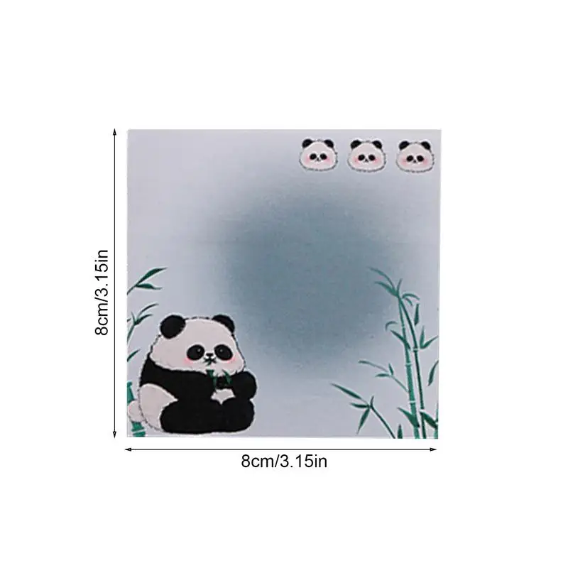 50 Sheets/book Pandas Sticky Notes Cute Cartoon Pandas Self-Stick Notes Pads Divider Tabs Bundle Writing Memo Pads Taking Note