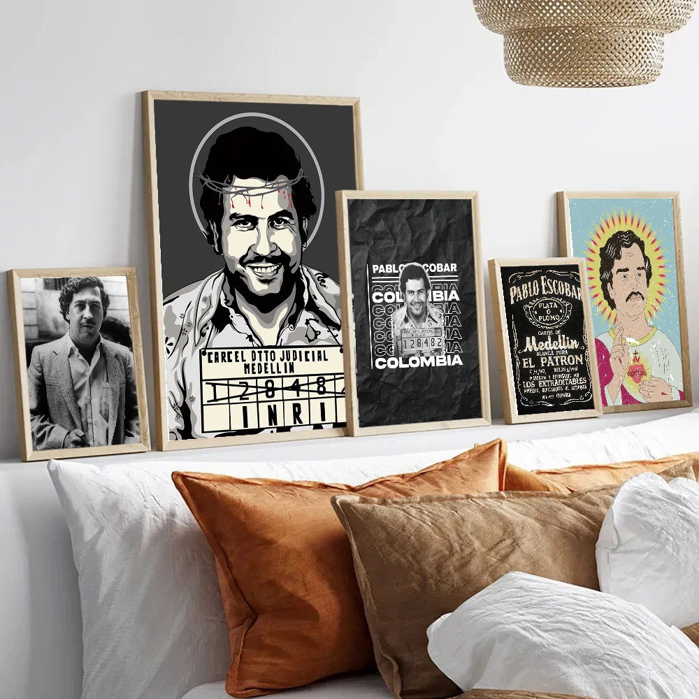 Pablo Escobar Hot Famous DIY Sticky Poster Fancy Wall Sticker for Living Room Bar Decoration Wall Decor