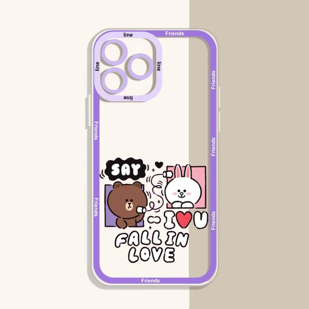 Cute F-Friends L-Line Phone Case For IPhone 12 11 13 14 Pro Max XR XS Max X SE2020 7 8 Plus Case