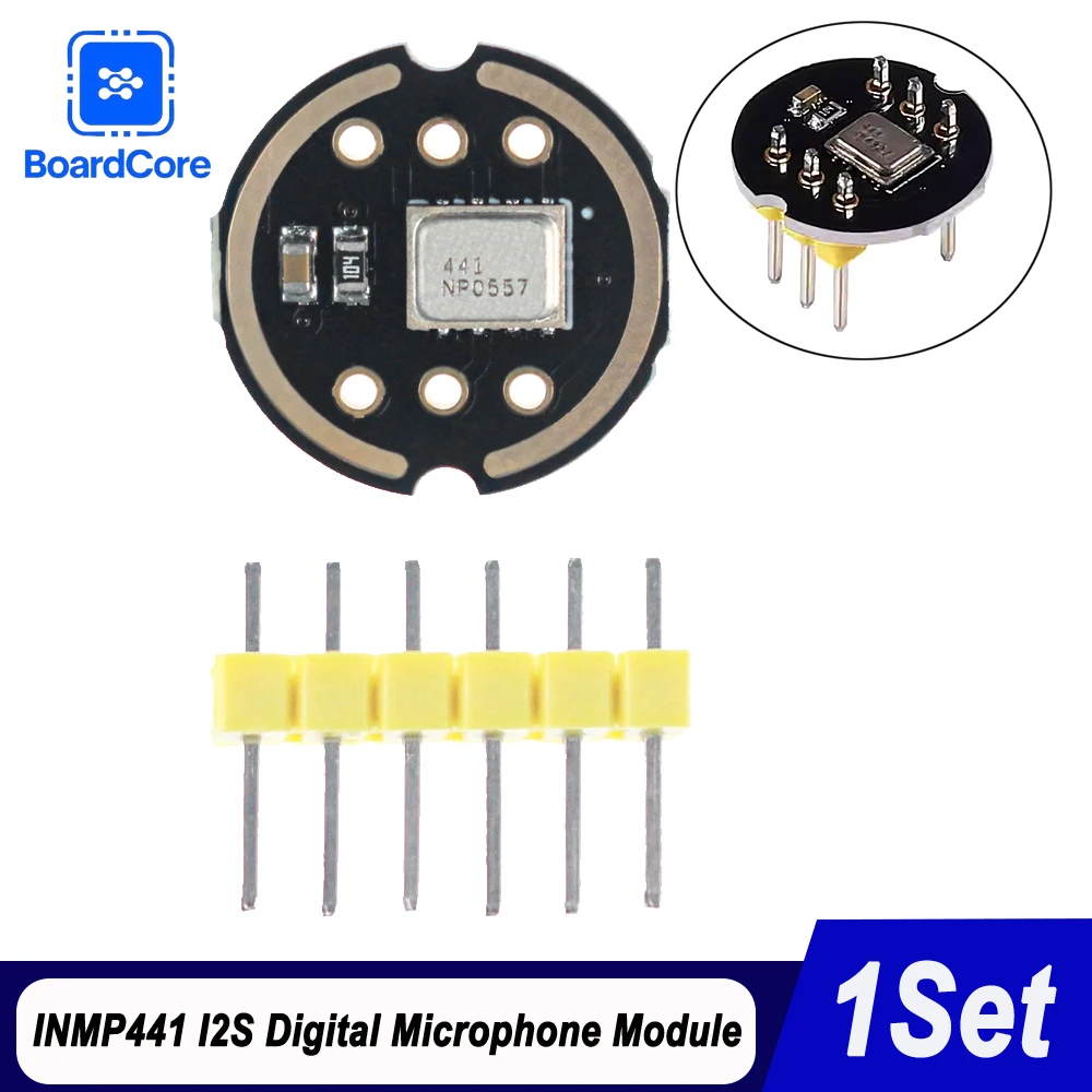 INMP441 Digital Microphone Module MEMS High Precision Omnidirectional Microphone Sensor Module Ultra-Small for ESP32 & Arduino