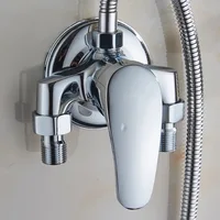 Grifos mezcladores de ducha de baño universales, válvula cromada montada en cubierta, válvula de mezcla caliente y fría, accesorios de ducha de baño de repuesto