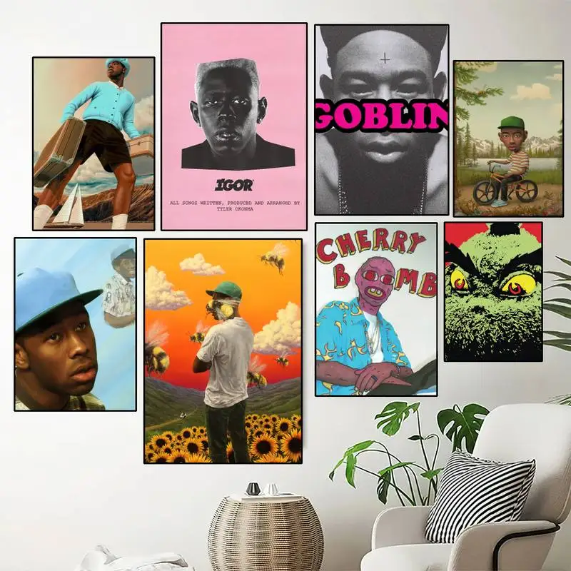 Raper Tyler The Creator wydruki plakat malarstwo ścienne sypialnia salon dekoracja domu