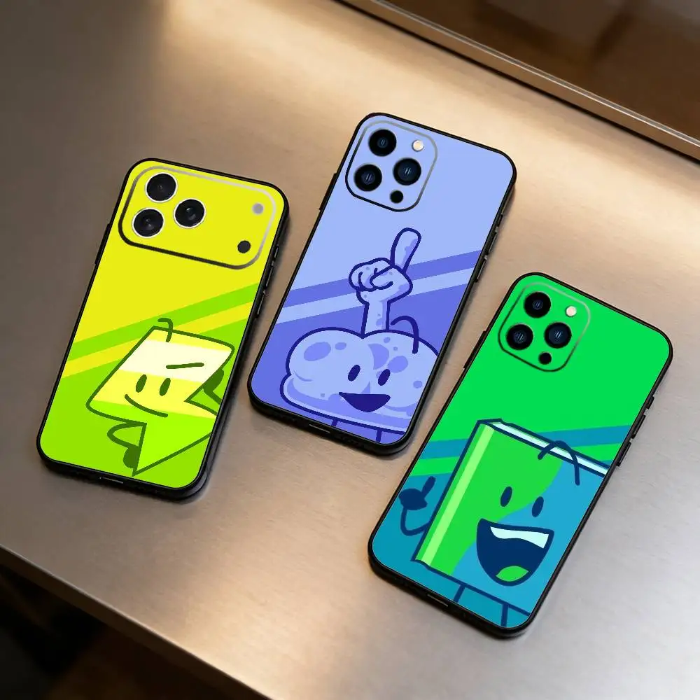 

Bfdi Battle Phone Case For IPhone 16,15,14,13,12,17,Pro Max,Plus Silicone Black Case