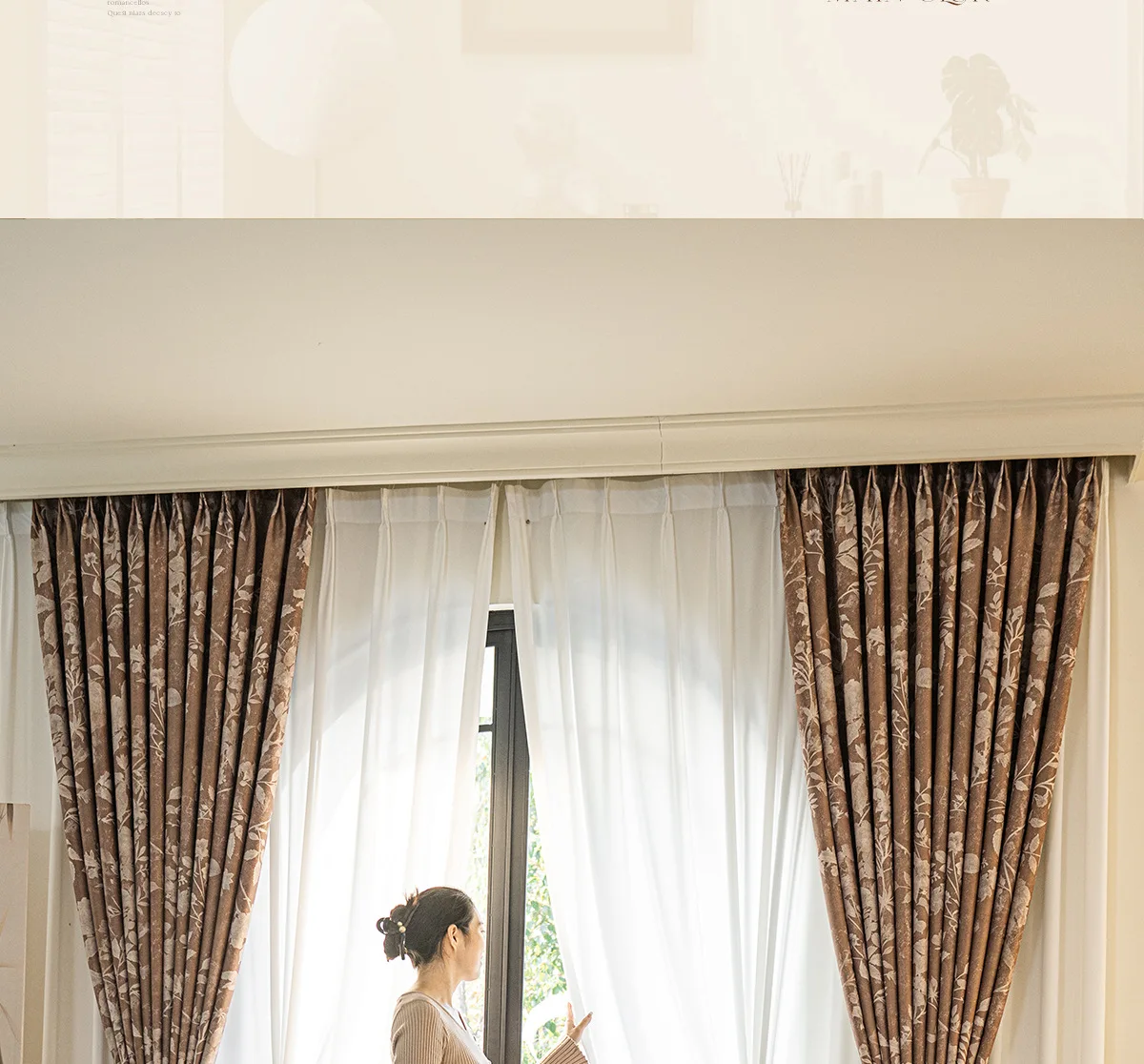 Französische Vollverdunkelungsvorhänge aus Downton Abbey Chenille, individuelle Größe, luxuriöse Vorhänge für Wohnzimmer, Esszimmer, Schlafzimmer, Tür, elegante Mode – Detail 25