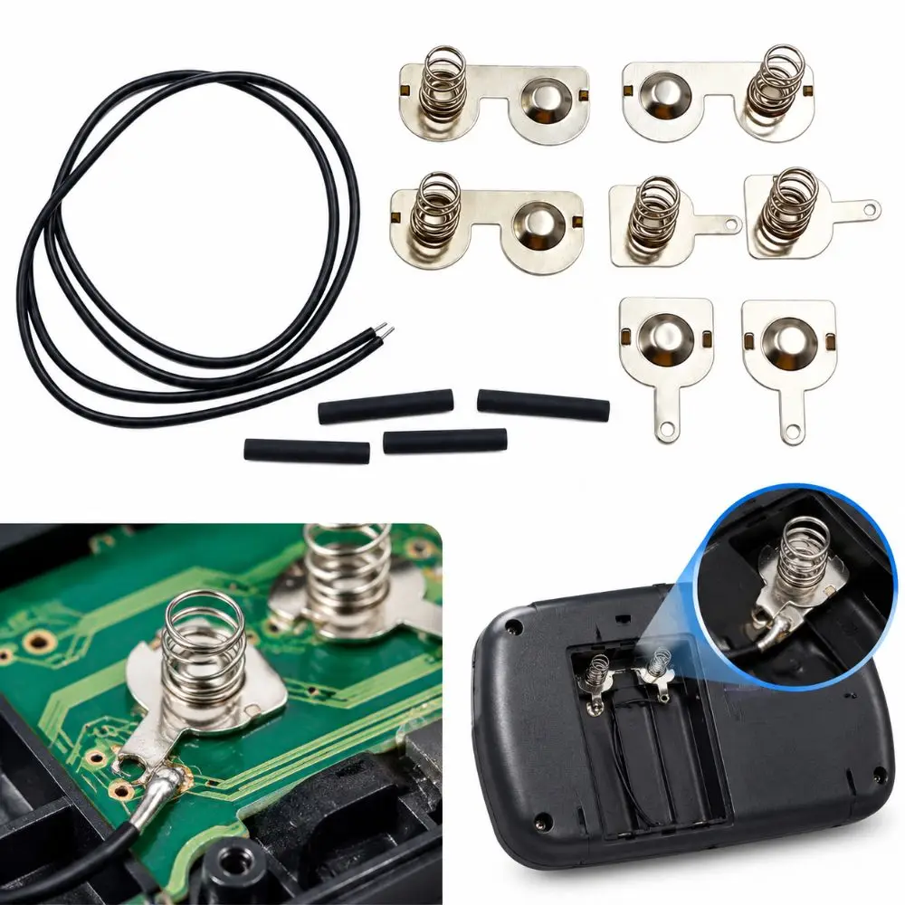 Positive Negative Battery Contact Spring DIY Replacement Spring Contact Set Universal Battery Terminal for SEGA Game Gear