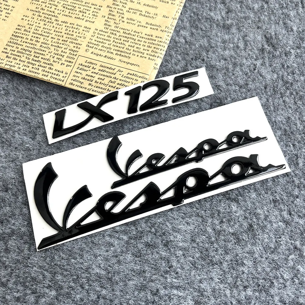 3D PVC Motorrad-Emblem Aufkleber Kraftstofftank Rad-Dekor Sticker für Vespa LX150 LX LXV S 125 Roller DIY Zubehör