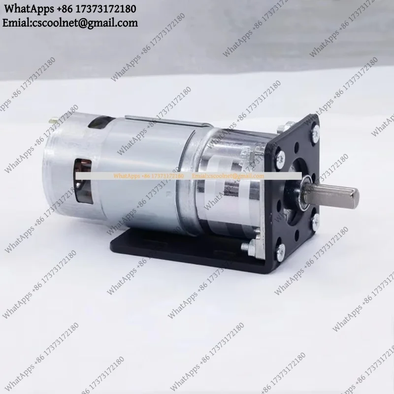 DC 12V 24V 775 Geared Motor 25W High Torque Low Speed 10-600RPM CW CCW Adjustable with Bracket
