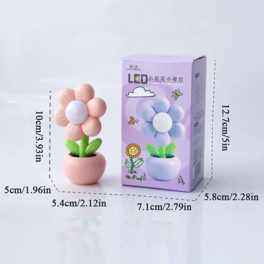 Luz LED nocturna de flores, Mini lámpara bonita de conejo y pato, adorno de luz de queso y Luna para escritorio, lámpara para dormir junto a la cama para niños, regalos de vacaciones