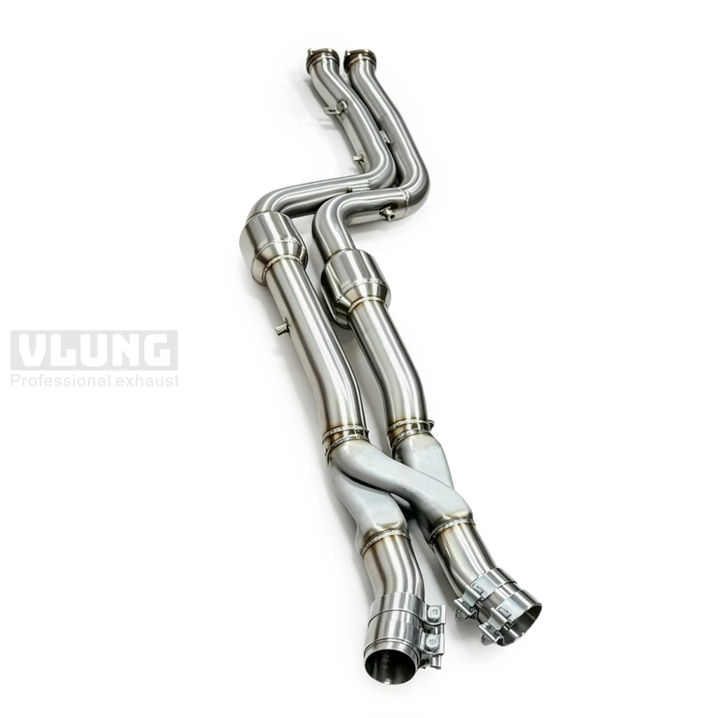 High Flow 3D Print Z Style Middle Pipe Exhaust With Resonator For BMW X3M F97 X4M F98 3.0T 2018-2022 Tuning Part Exhaust System