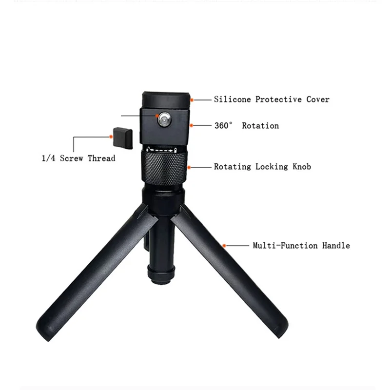 CLCU Rotary Handle Desktop Tripod Stand For Insta360 X4 X3 X2/DJI/Gopro Sports Camera Accessories With 1/4 Screw Tripod Stand