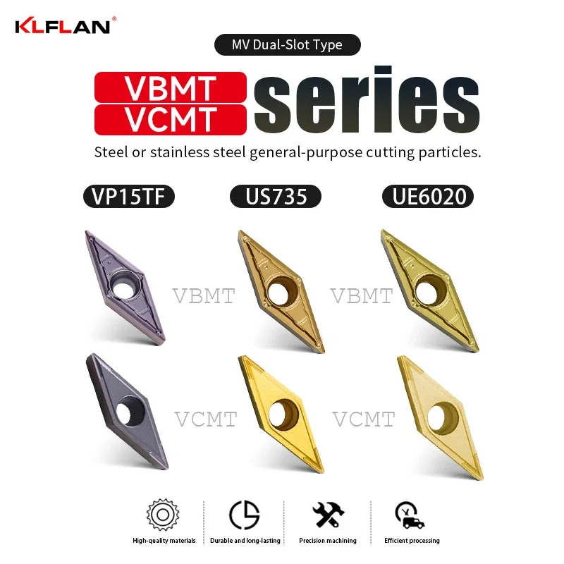 

Stainless Steel Single-Side CNC Inserts External Turning Inserts VCMT160404 VCMT160408 VBMT160404