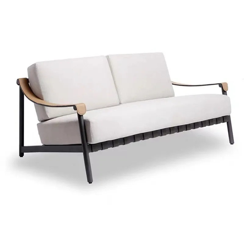 Outdoor leisure sofa villa hotel model room outdoor courtyard terrace aluminum alloy sofa designer furniture