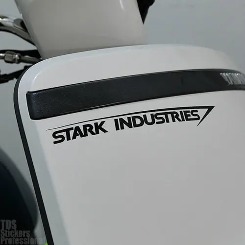 2PCS Car Stickers Stark Industries Reflective Decoration For Hood Headlights Trunk Bumper Windshield Door Motorcycle D30