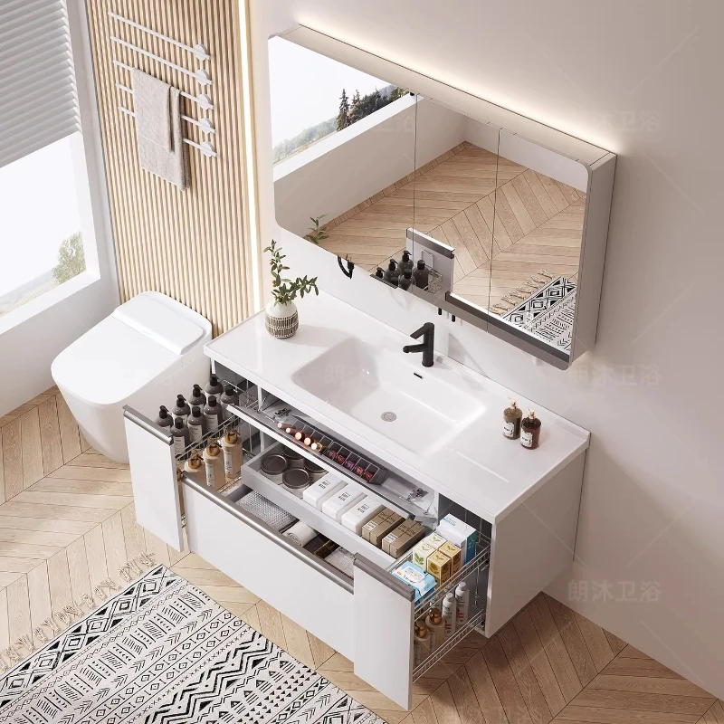 

Storage Organizer Bathroom Cabinet Display Partitions Modern Luxury Bathroom Cabinet Toilet Mirror Archivadores Home Furniture