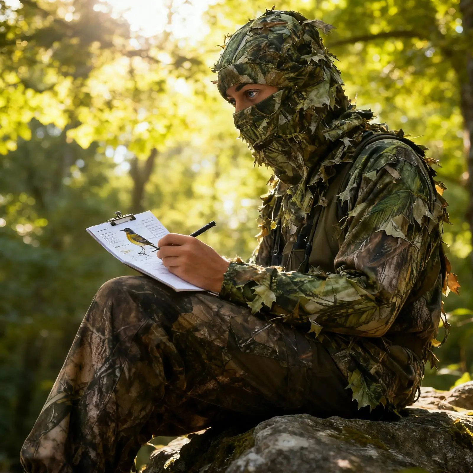 

Camping Concealment Headgear Leafy Face Cover Ghillie Camouflage Face Cover For Outdoor Enthusiasts Photographers Wildlife