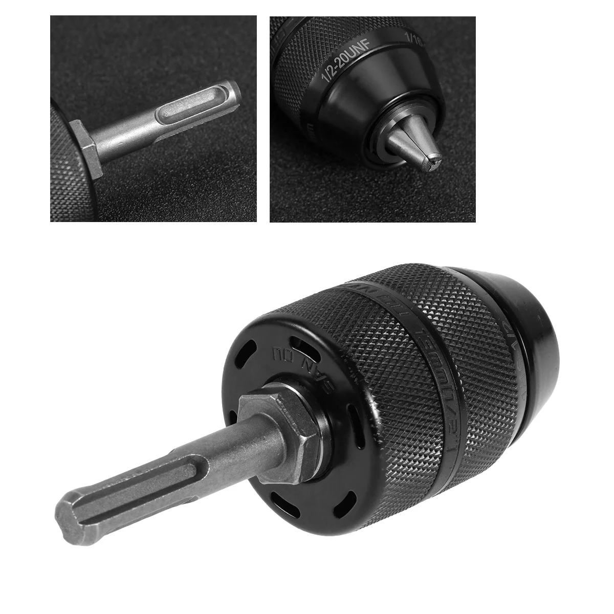 

Keyless Drill Chuck Converter Mini 3-Jaw 2-13mm Locking Adapter Impact Driver Drill Bit Holder Tool Chuck Key