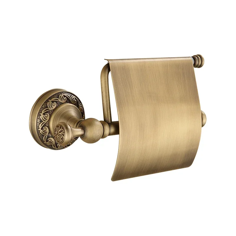 Antique European pastoral style all copper tissue holder Vintage tissue box toilet paper holder GY906